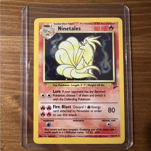 Pokémon TCG Ninetales Base Set 2 13/130 Holo Unlimited Holo Rare